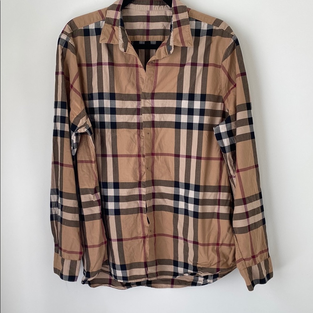 Plaid Button-Up Shirt
